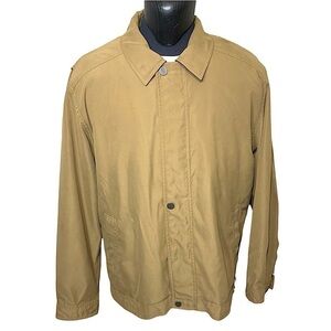 Massimo Collezione Zip Up Jacket Men Sz 2XL Tan Brown Utility Transitional Coat
